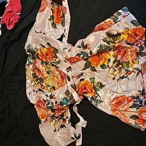 Bride floral robe